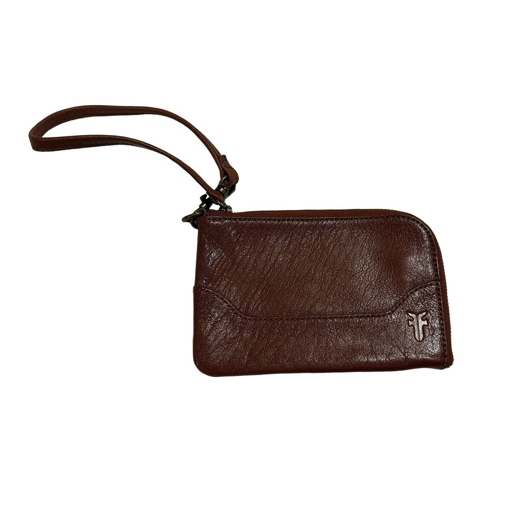 Frye Melissa Wristlet Brown Leather Women's Bohemian 6.5" x 4.5"